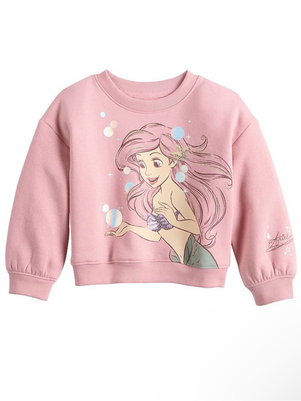 Disney Jumping Beans Ariel The Little Mermaid Long Sleeve Pullover Sweatshirt